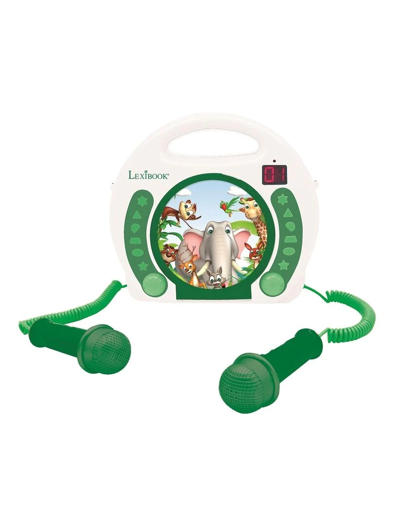 Lecteur Cd Portable Avec 2 Microphones Animaux   N/A