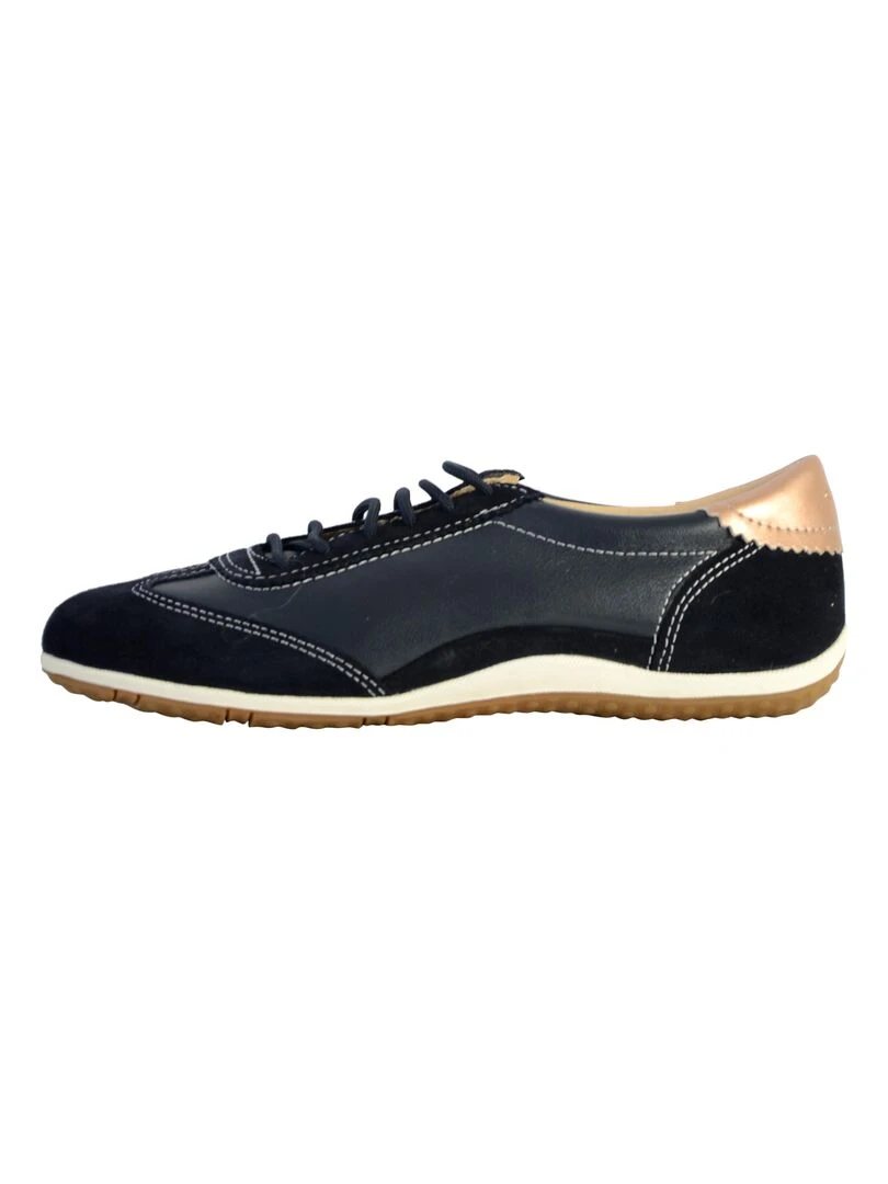 Basket Cuir Geox Vega Bleu marine