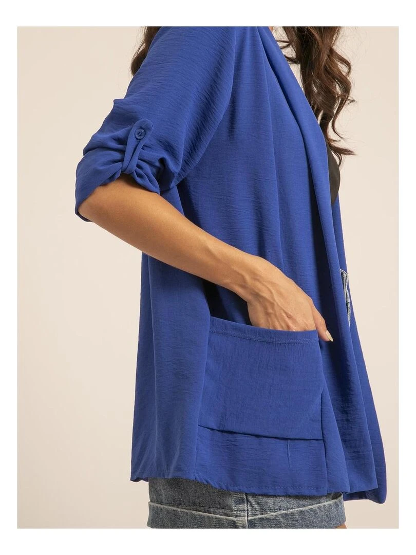 Veste col châle ULIPA   Bleu roi