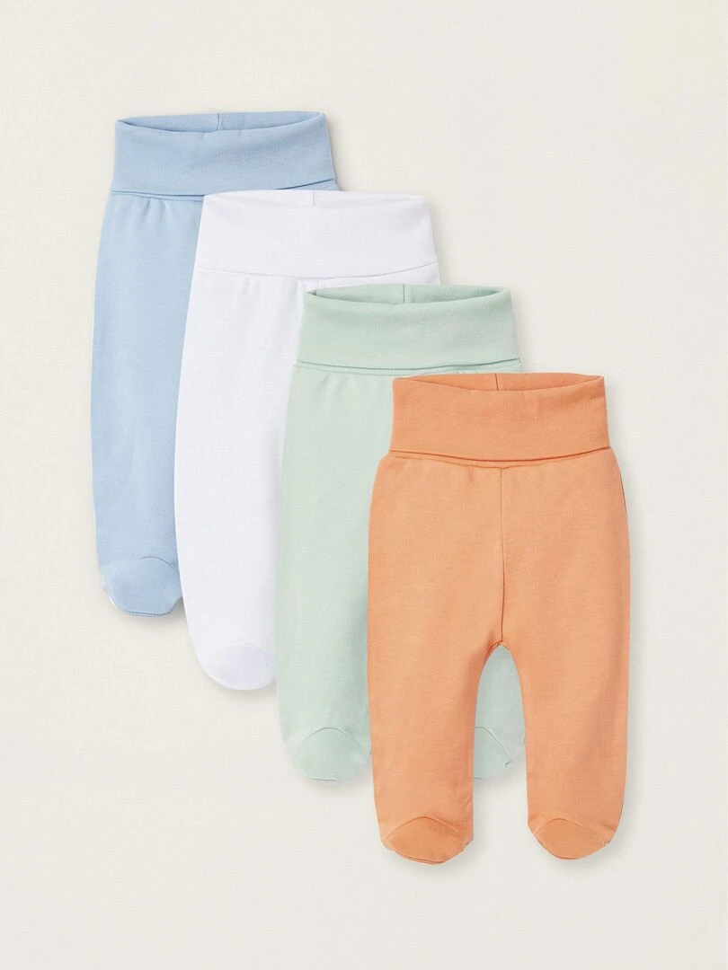 Pack 4 Pantalons à Pieds pour Bébé 'Extra Comfy' ESSENTIALS LINE Multicolore