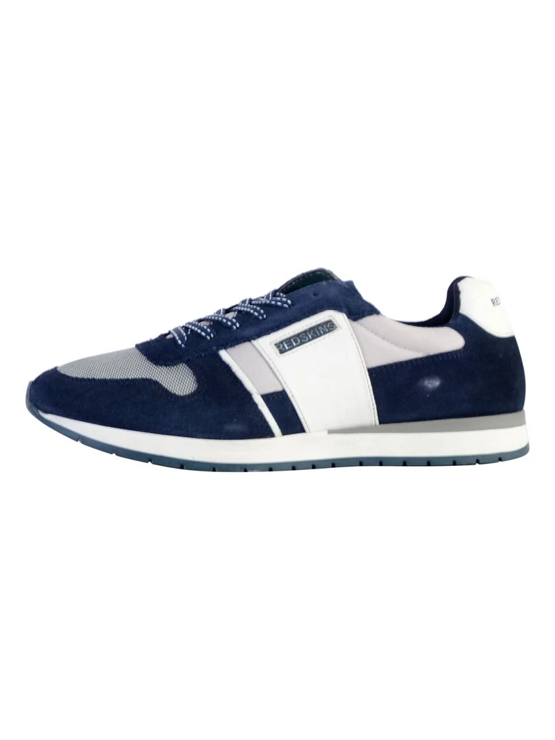 Basket Cuir Redskins Affairan Bleu