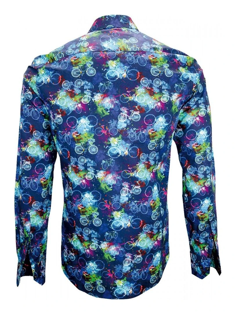 Chemise imprimée BICYCLE Bleu