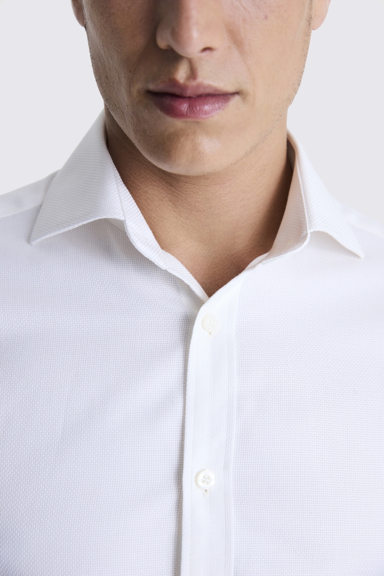 Tailored Fit Off-White Dobby Shirt Buy Online at Moss