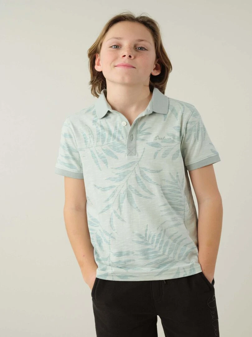 Polo pour homme avec broderie 'Deeluxe' Vert tilleul