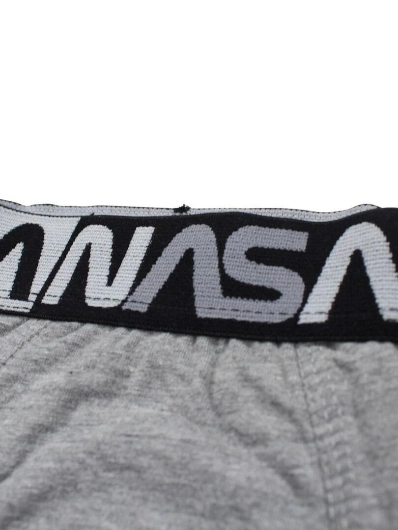 Nasa   Boxer homme imprimé logo en coton   Gris