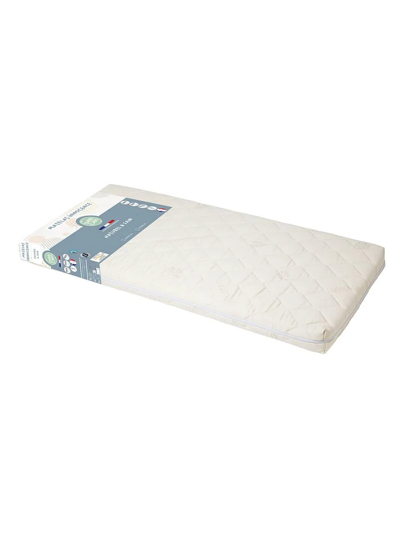 Matelas bébé Innocence Bio 18 kg/m3 60x120 cm   Blanc