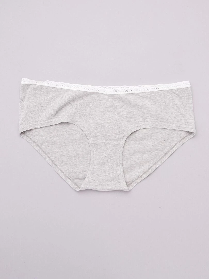 Lot de 3 shorties maternité noir/gris clair/gris foncé