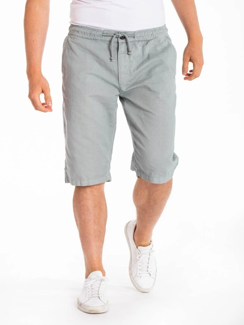 Bermuda coton lin MANNY 'Rica Lewis' Gris