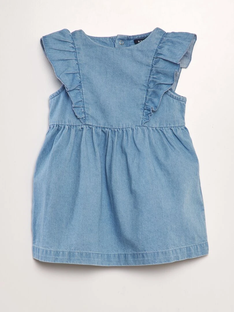 Robe en denim + culotte 2 pièces Bleu