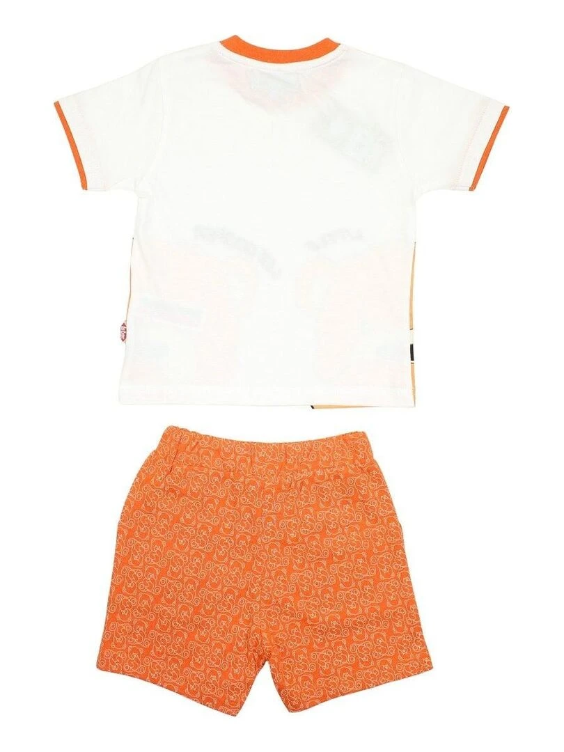 Lee Cooper Ensemble T shirt short bébé garçon Imprimé Lee Cooper Orange