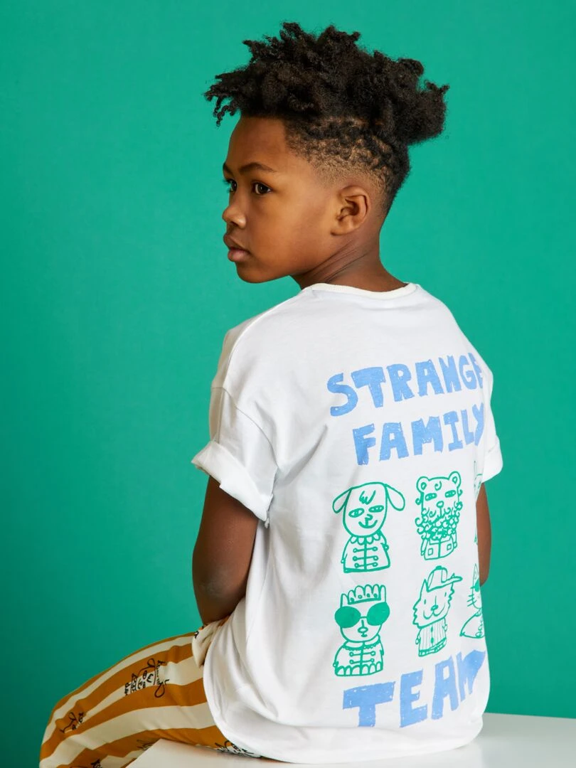 T shirt à col rond X Little Bad Wolf Blanc