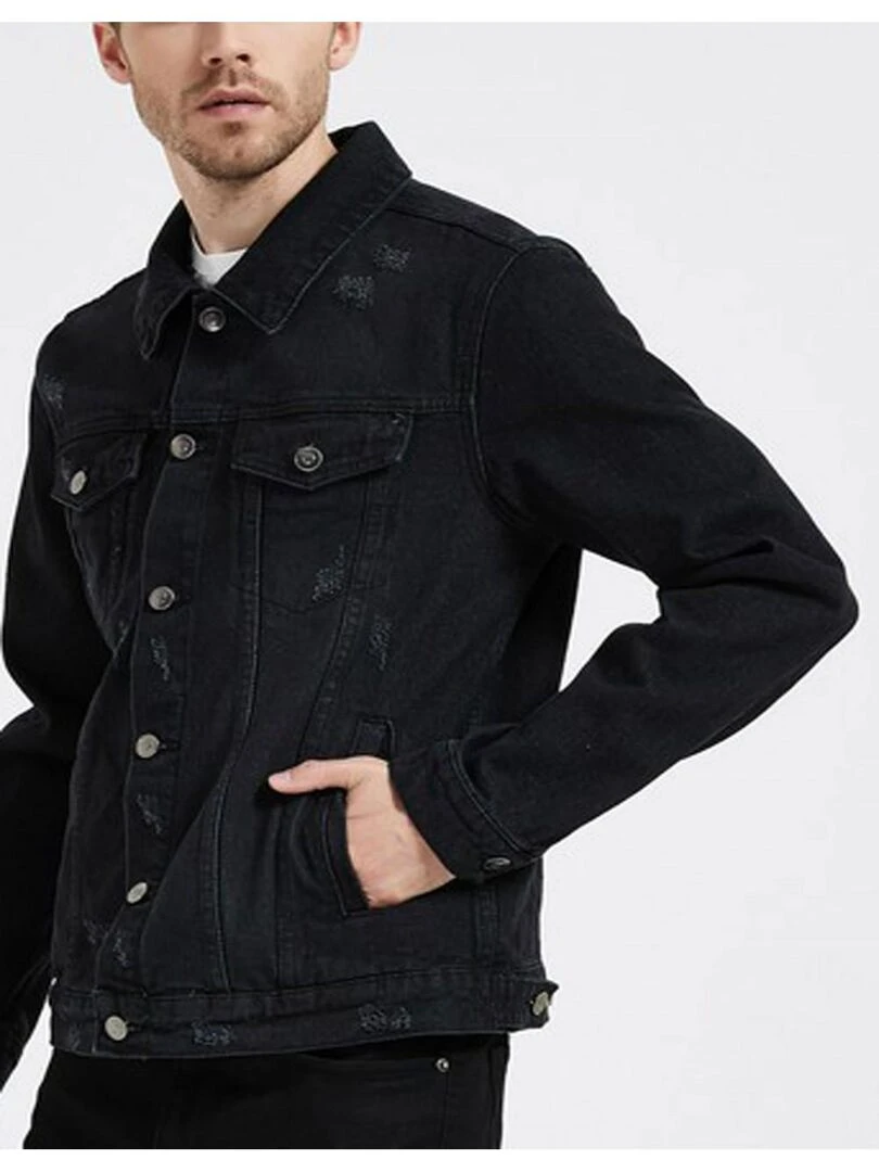 Blouson jeans Kebello   Noir Noir
