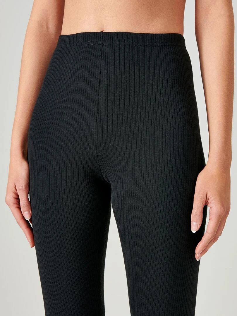 Caleçon long côte  côtes molletonnées Thermolactyl  chaleur Intense 4   Damart   Noir