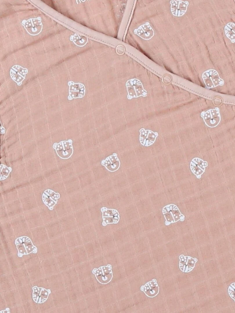 Gigoteuse 100 cm léopard en mousseline  cappuccino   Noukie's   Marron