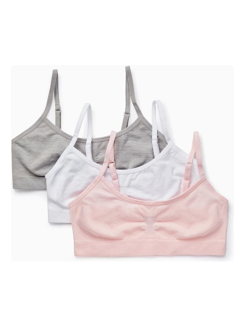 Pack 3 Soutiens gorge en Microfibre pour Fille ESSENTIALS LINE Multicolore