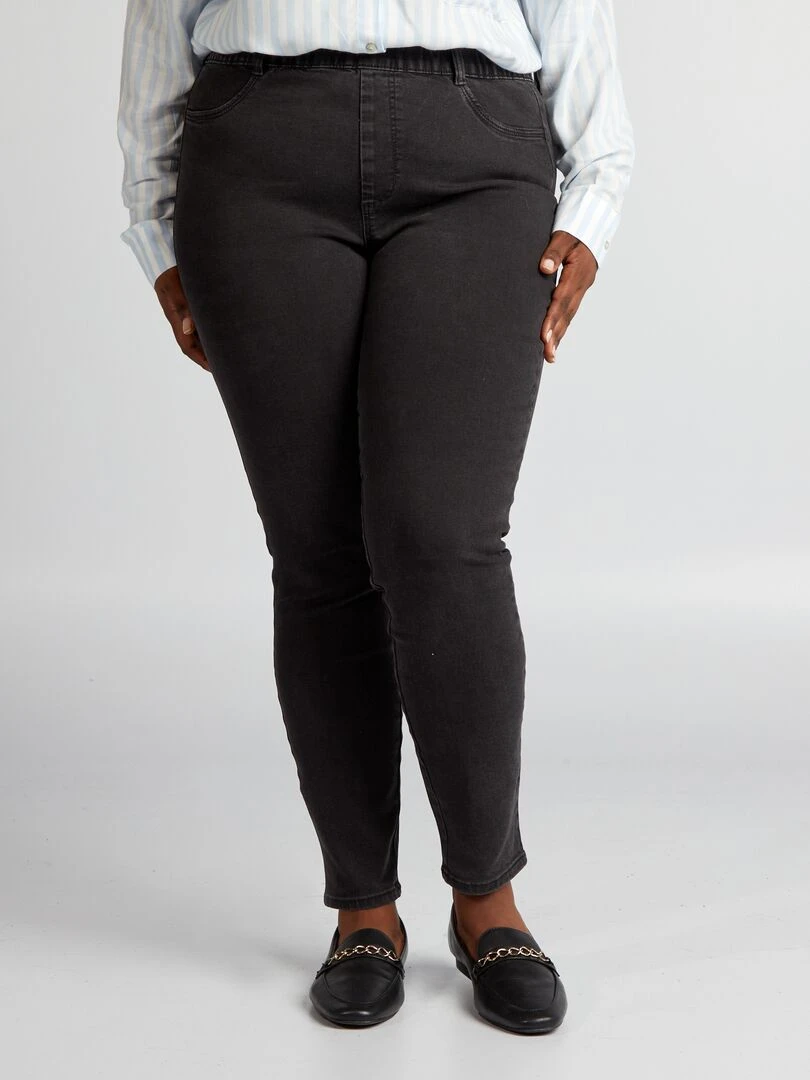 Jegging taille haute regular stretch Noir