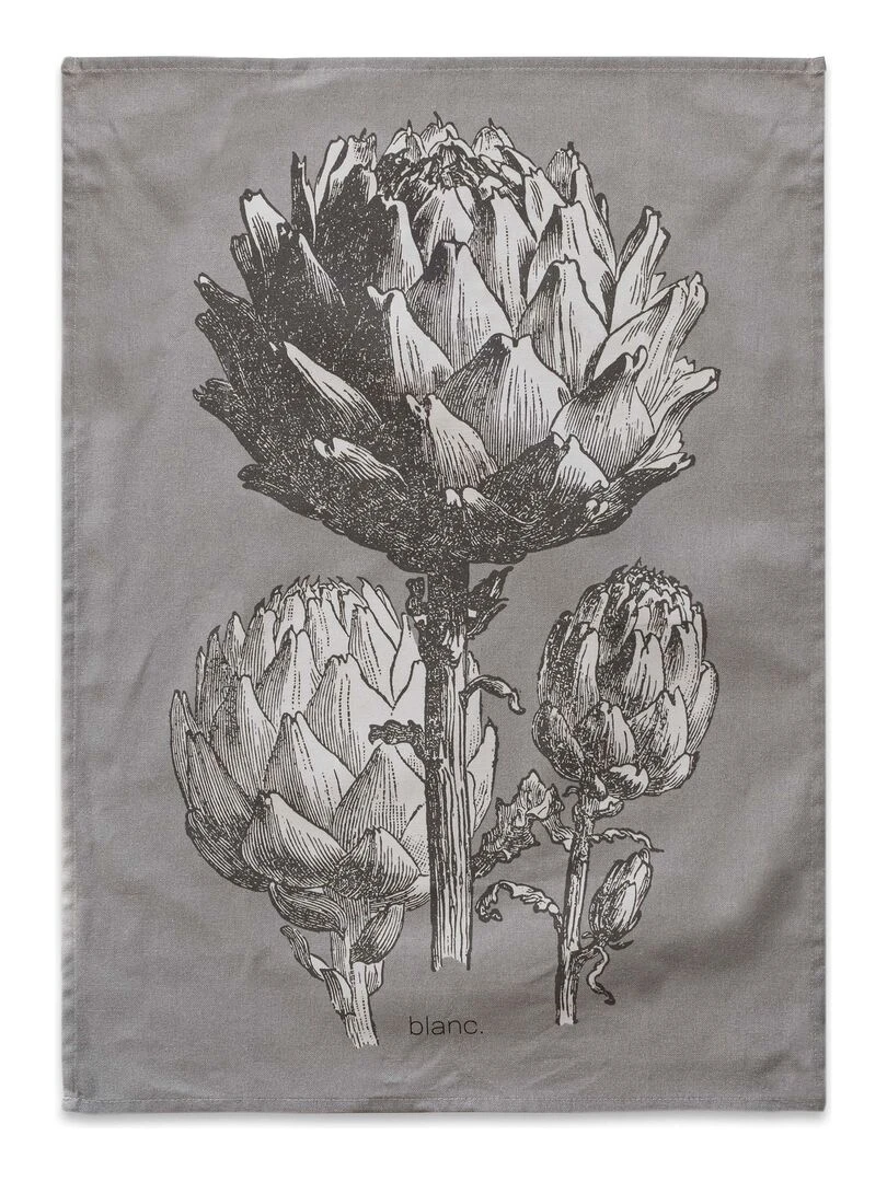 Torchon (2 pièces) Artichoke "Happyfriday" Blanc