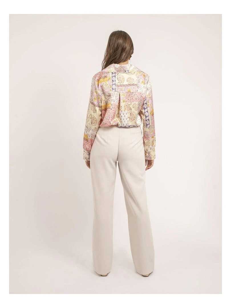 Pantalon coupe droite ELSY Beige