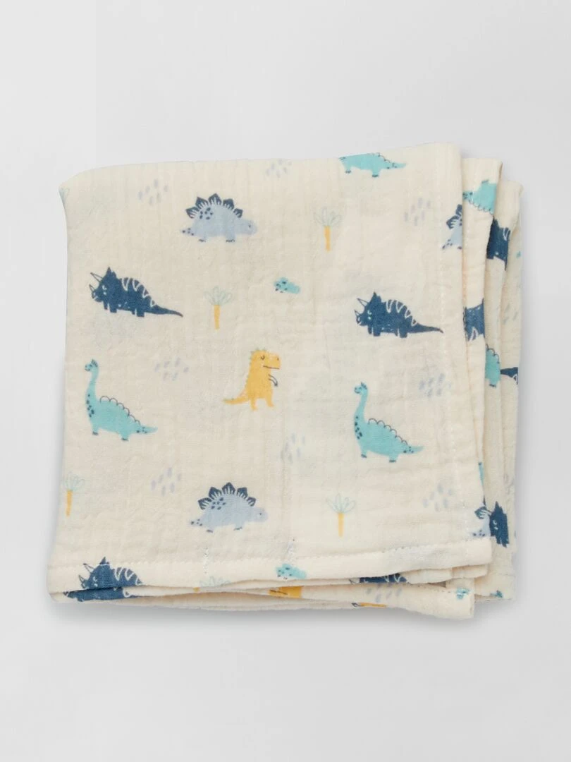 Lot de 3 langes en gaze de coton   Bleu