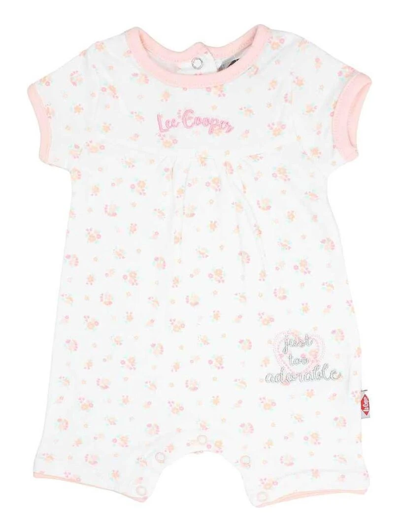 Lee Cooper Combishort bébé fille imprimé logo en coton Blanc
