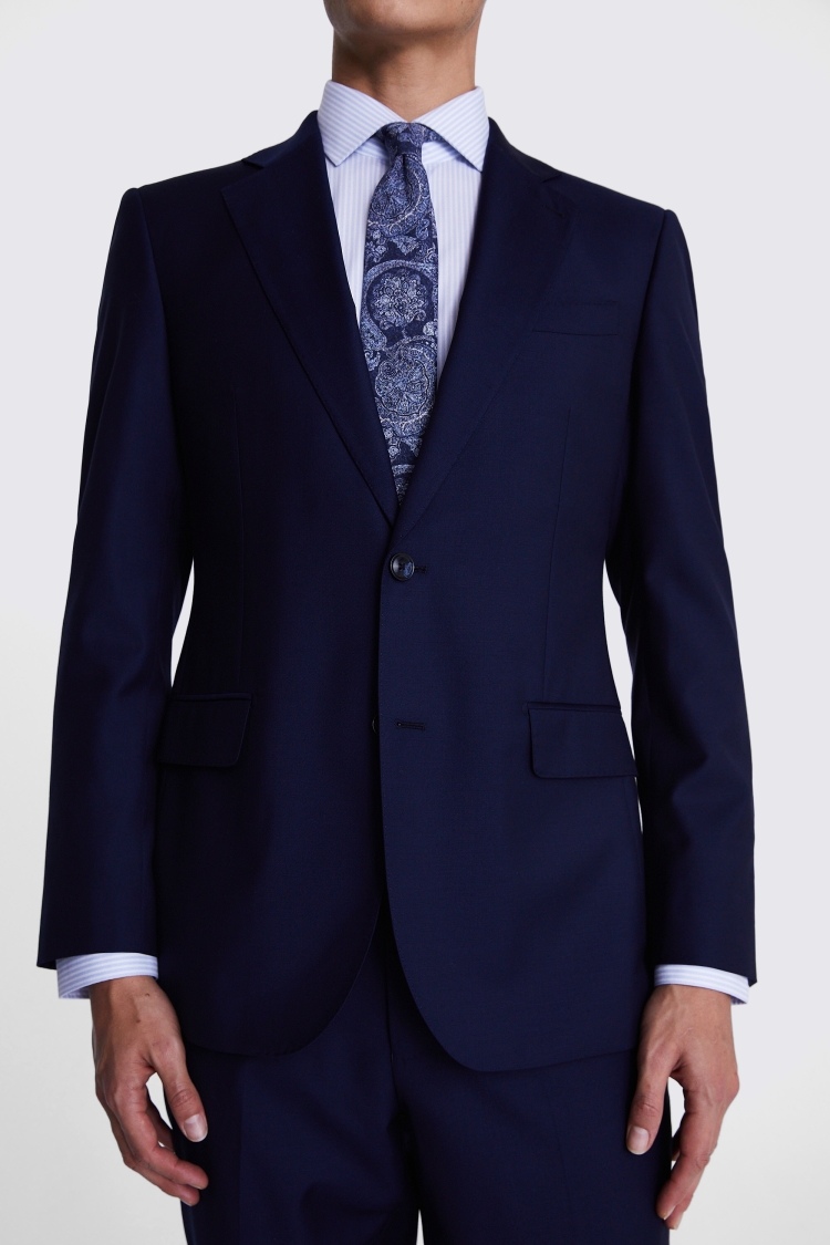Italian Tailored Fit Navy Jacket   Buy Online at Moss