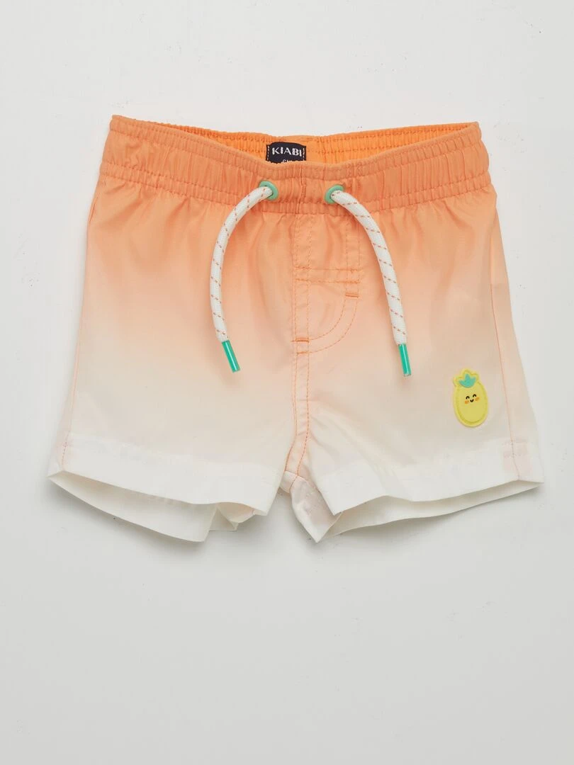 Short de bain fantaisie Orange
