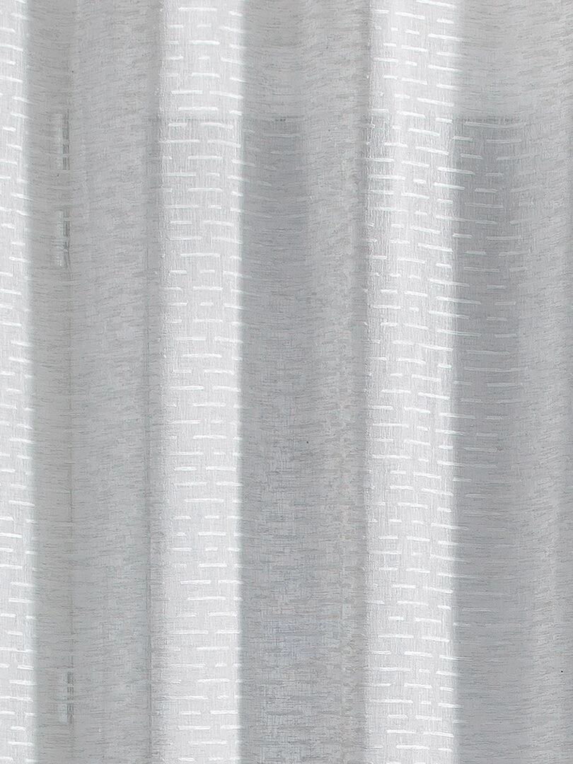 Voilage tamisant à fils chenille Riane   Gris clair