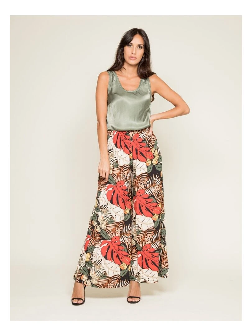 Top soyeux FIRENZ   Kaki