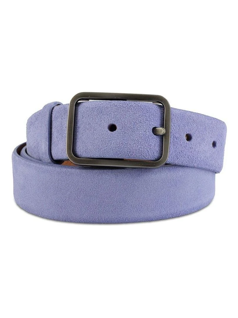Ceinture Plein Cuir suédine Inéa Fabrication UE Bleu lavande