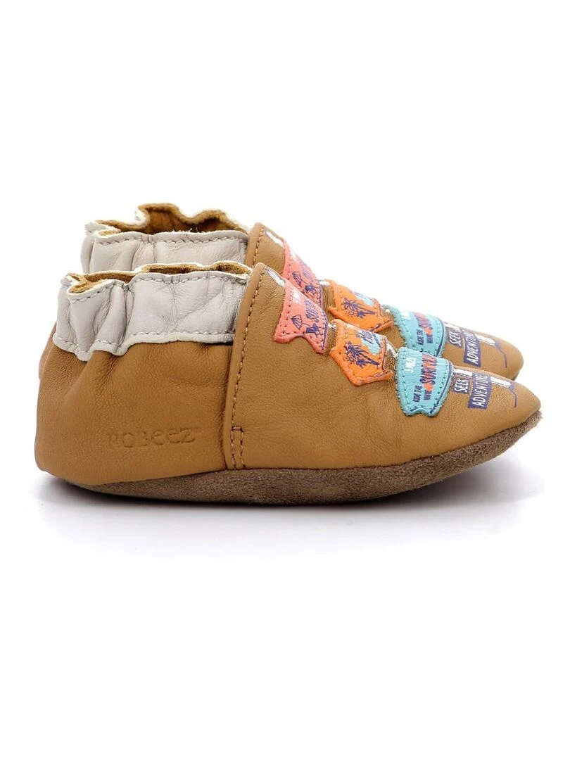 Chaussons Cuir Seek Adventure   Marron