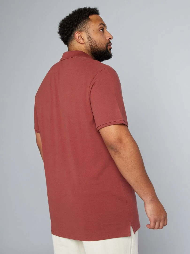 Polo en maille piqué   Rouge