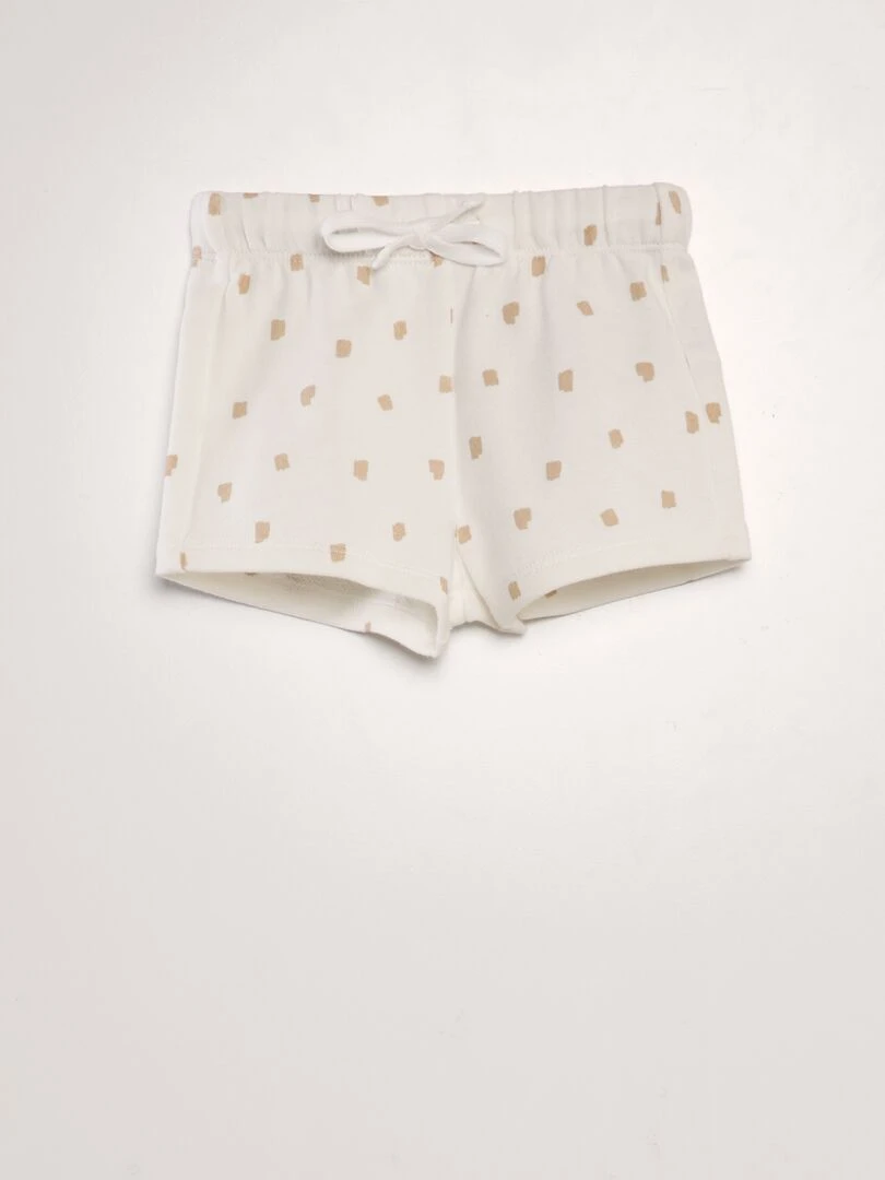 Ensemble t shirt + short   2 pièces   Mixte   Blanc