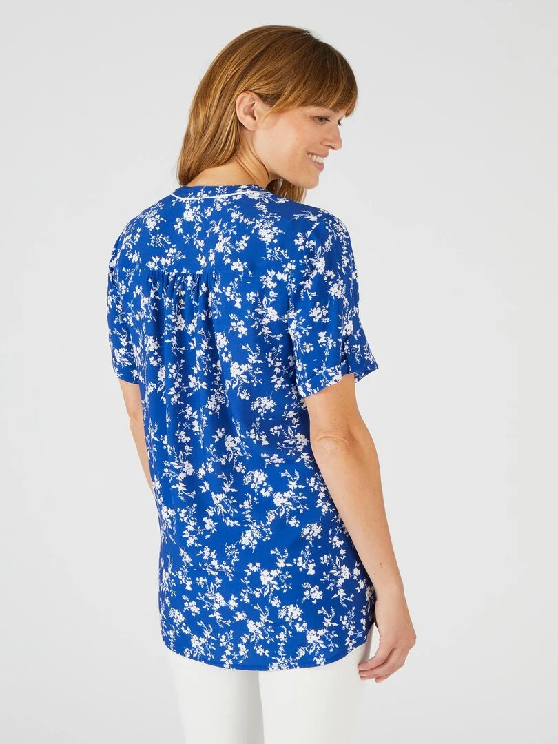 Tunique imprimé floral   Damart   Bleu