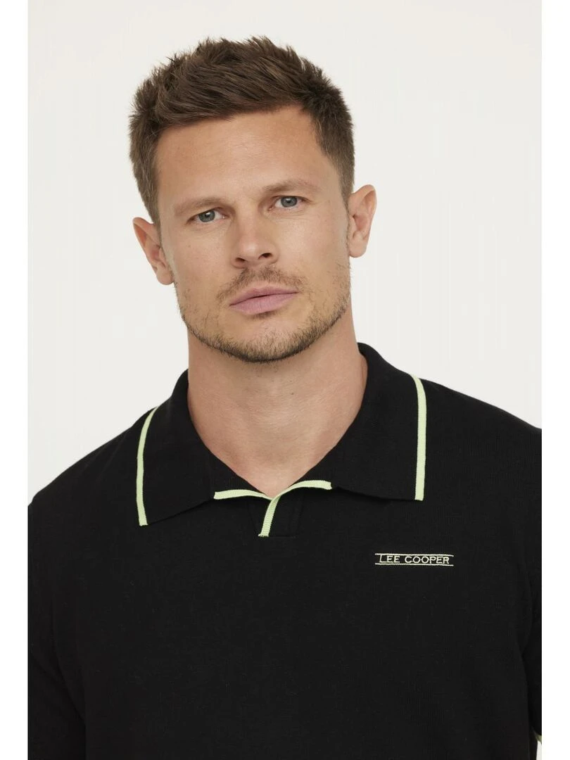 Lee Cooper   Polo manches courtes coton regular BLOOM   Noir
