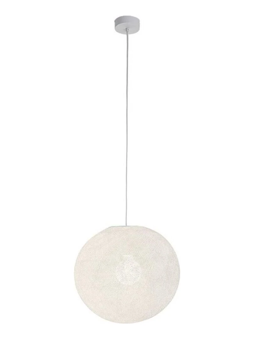 Suspension simple globe 38 cm   Blanc