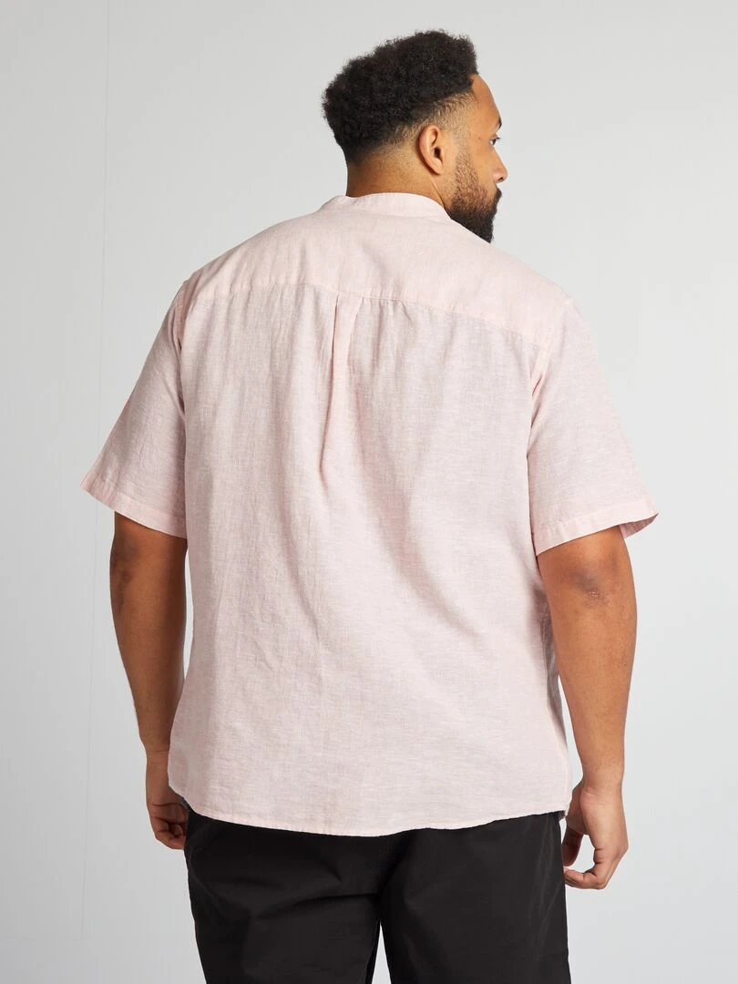 Chemise col mao   Violet