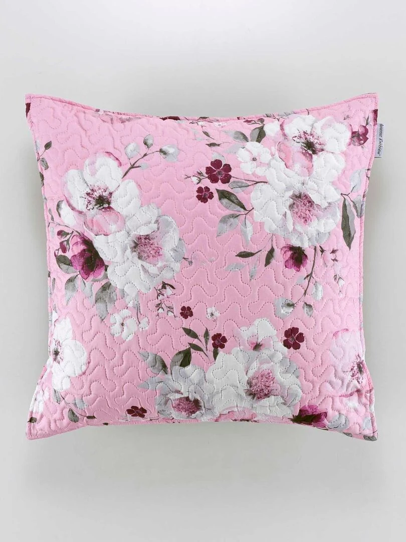 Housse de Coussin microfibre Collection Velvet flower Rose