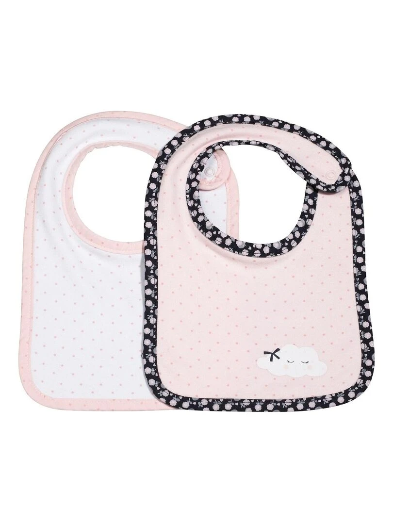 Bavoirs lot de 2 en coton Rose SAUTHON Rose