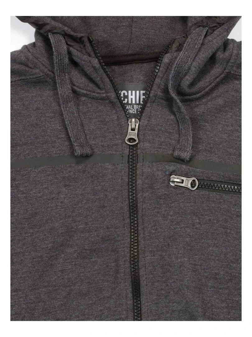 SWEAT ZIPPE CAPUCHE WILEY BOY Gris