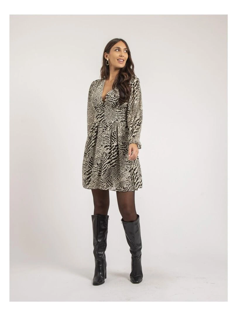 Robe courte motifs IMANOL   Blanc