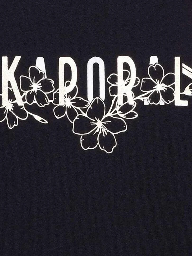 KAPORAL   T shirt coton col rond droit   Bleu marine