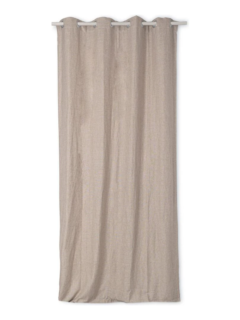 Rideau lin Basic "Happyfriday" Beige