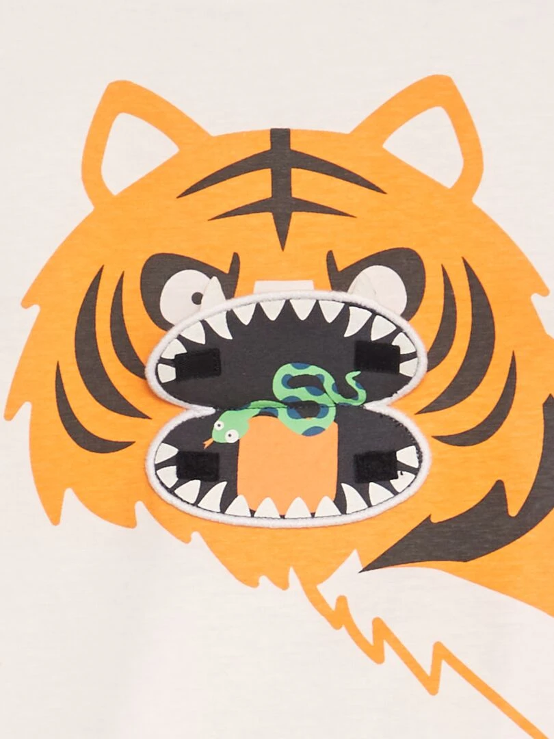 T shirt à imprimé animé   Blanc