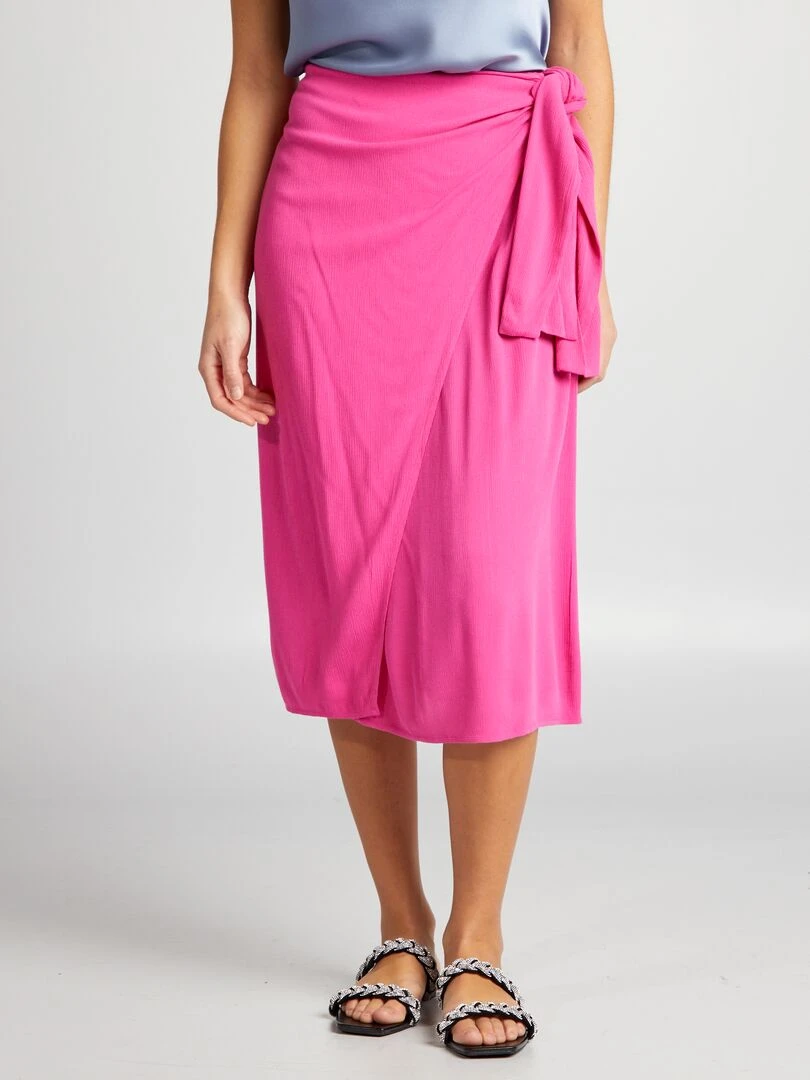 Jupe portefeuille Rose