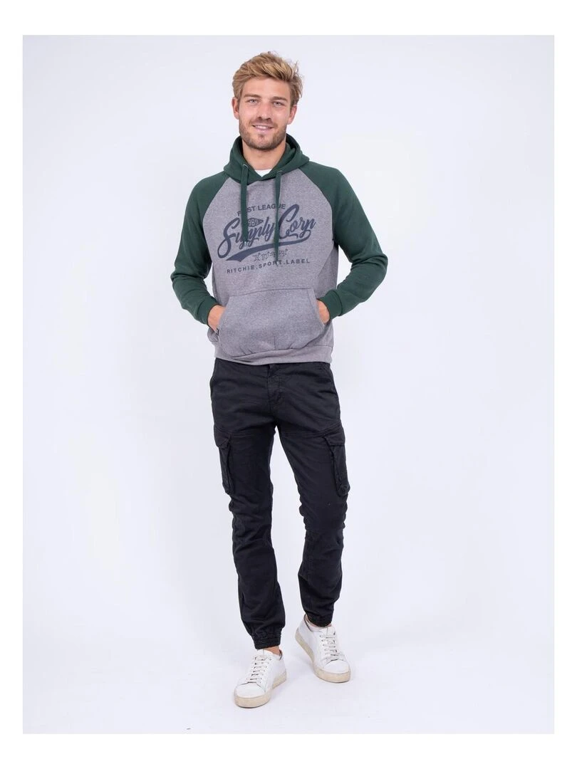 Sweat capuche WANDERLUST   Vert