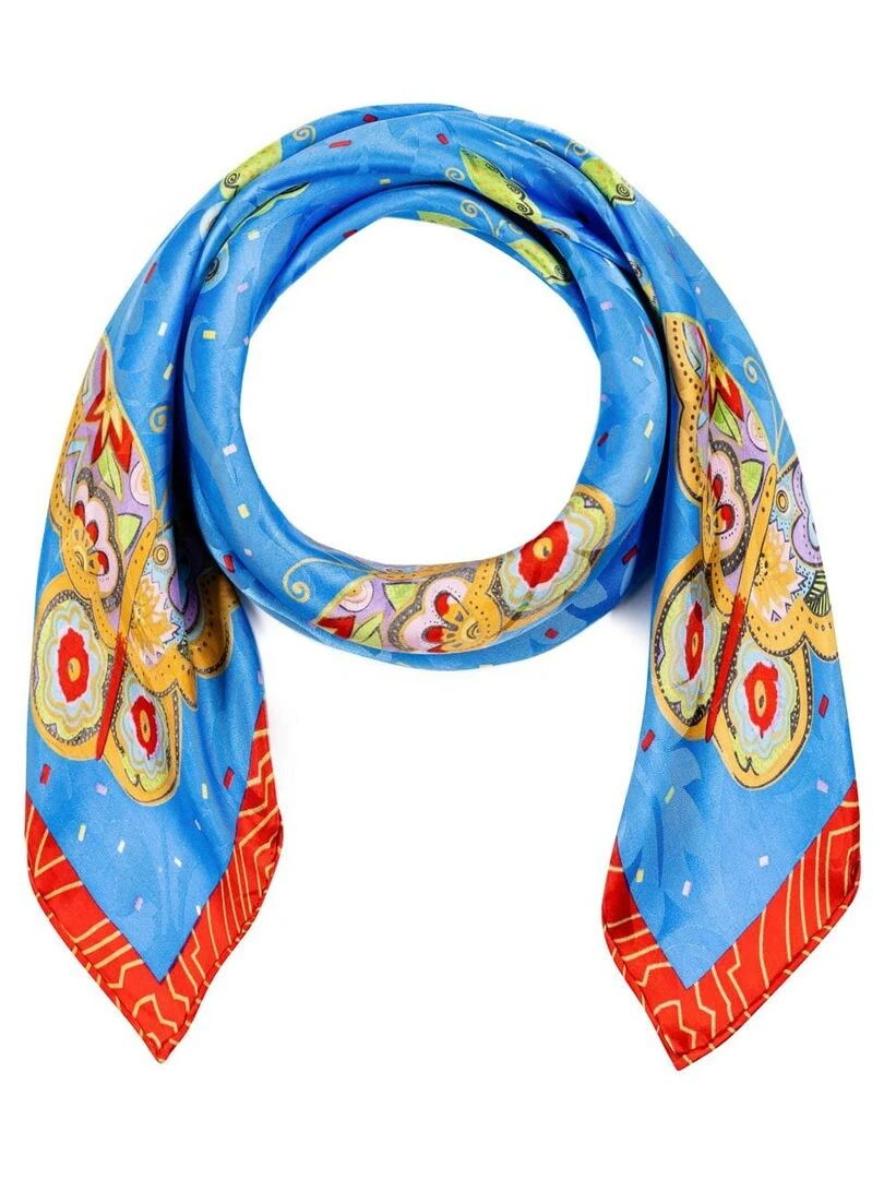 Carré de soie Premium Envol Bleu roi