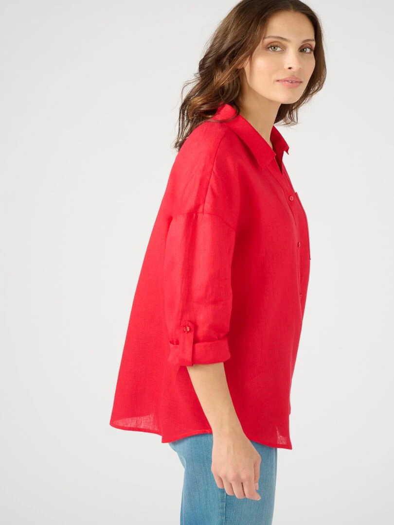 Chemise pur lin   Damart   Magenta