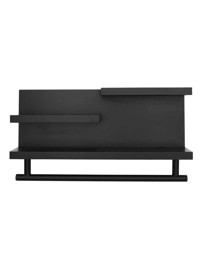 Etagère murale bois noir Noir