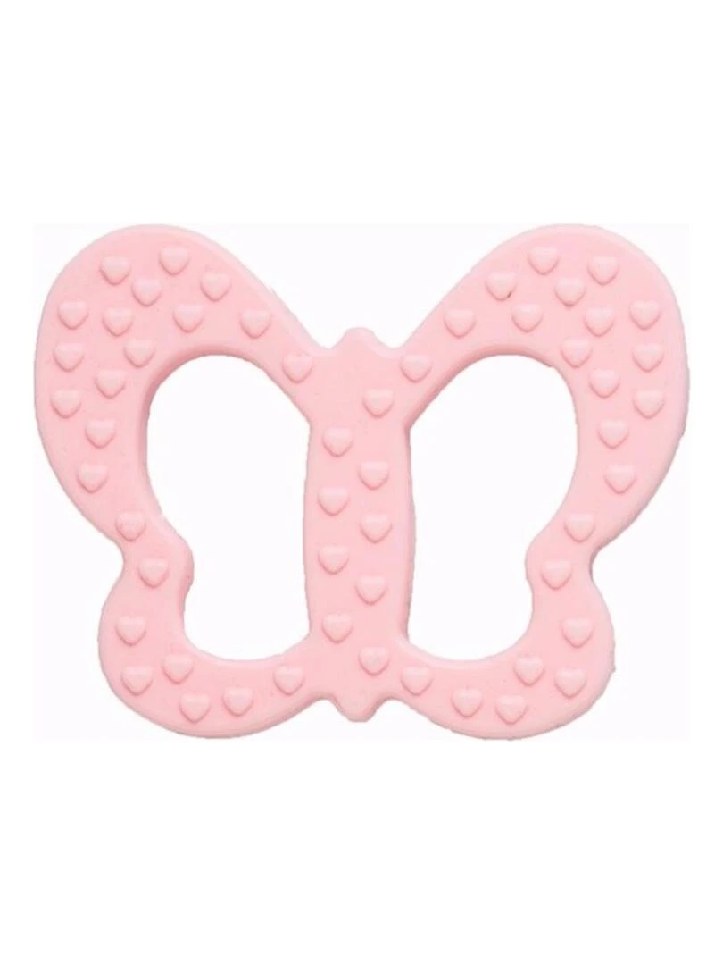 Jouet de Dentition Non Toxique Papillon Rose