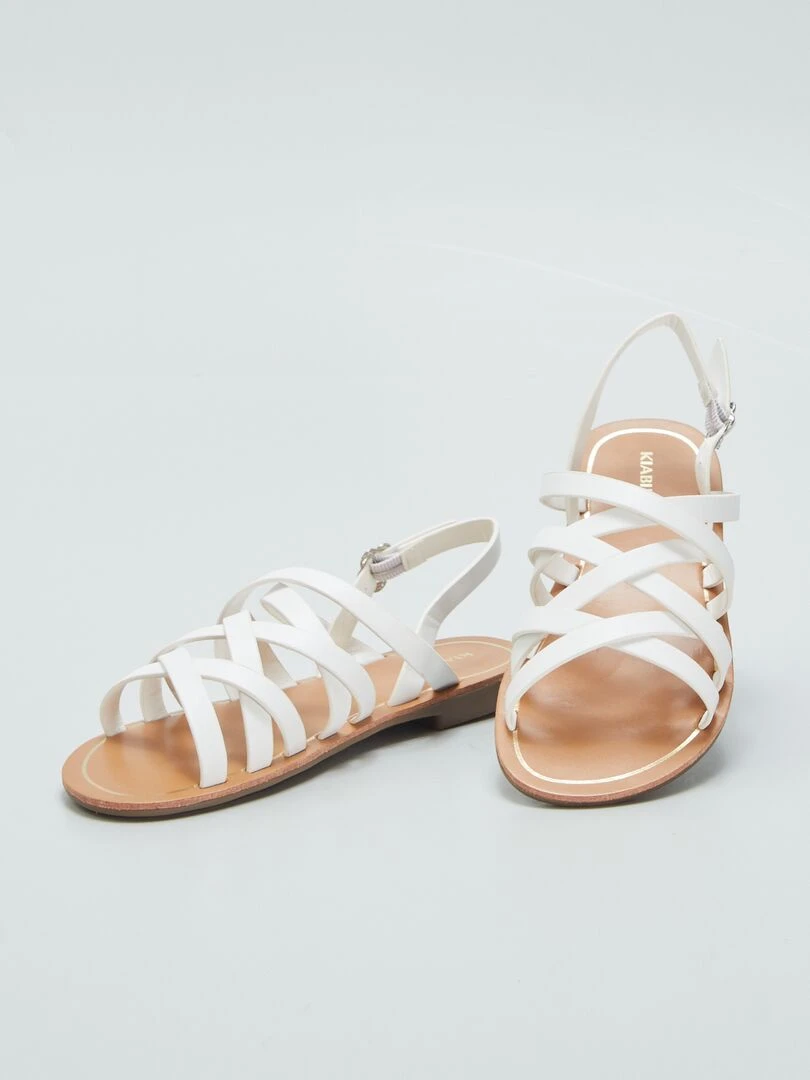 Sandales à brides   BLANC